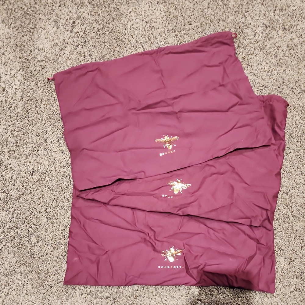 Gucci Burgundy Dust Bags with Logo